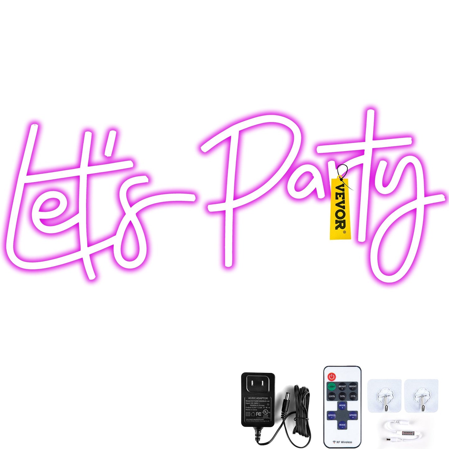 Let's Party Neon Sign, 23"X10"