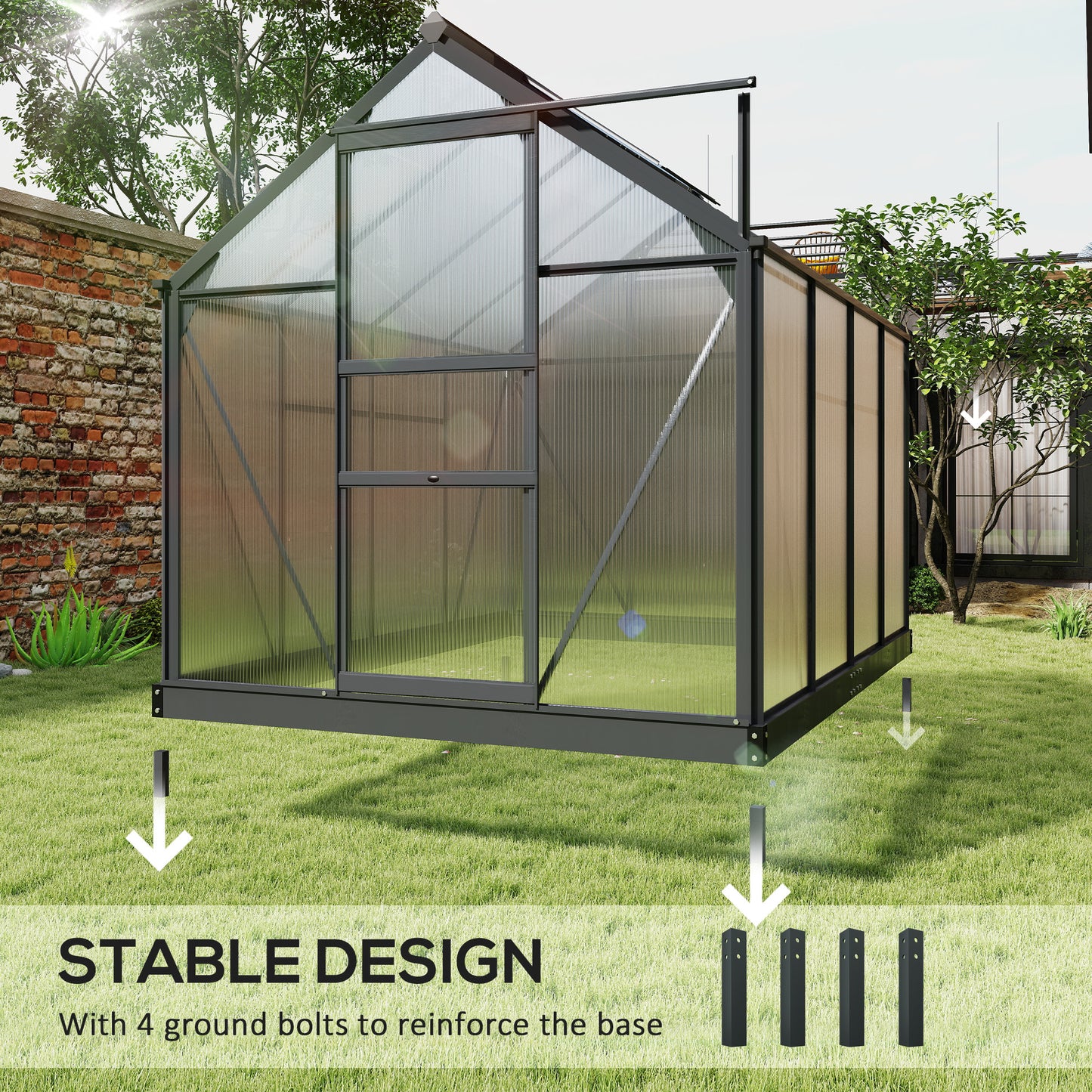 Heavy Duty Walk-in Green House, Gray