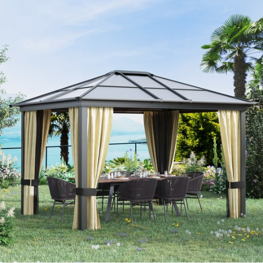 Black/Beige/Brown Gazebo