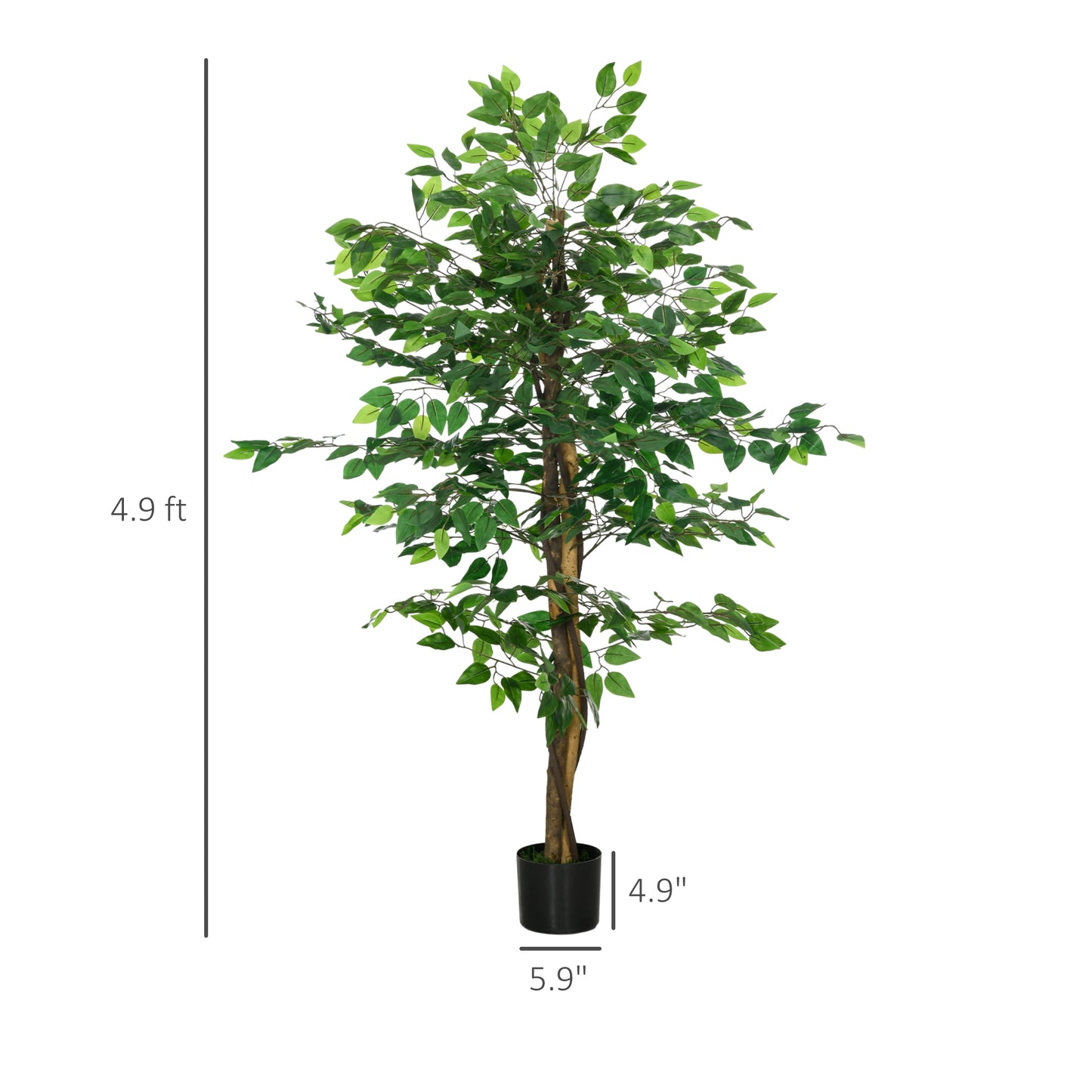 5ft Artificial Ficus with Pot