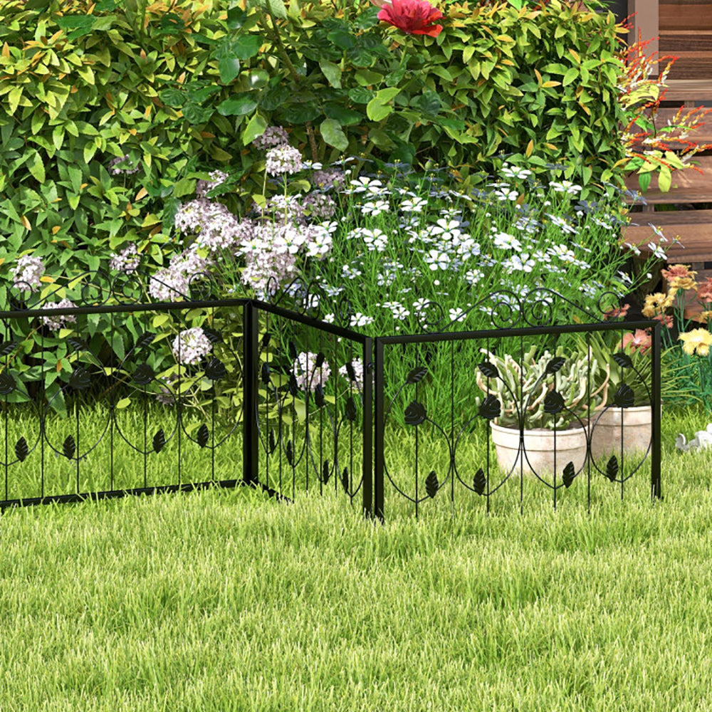 Decorative Garden Fence With 8 Panels