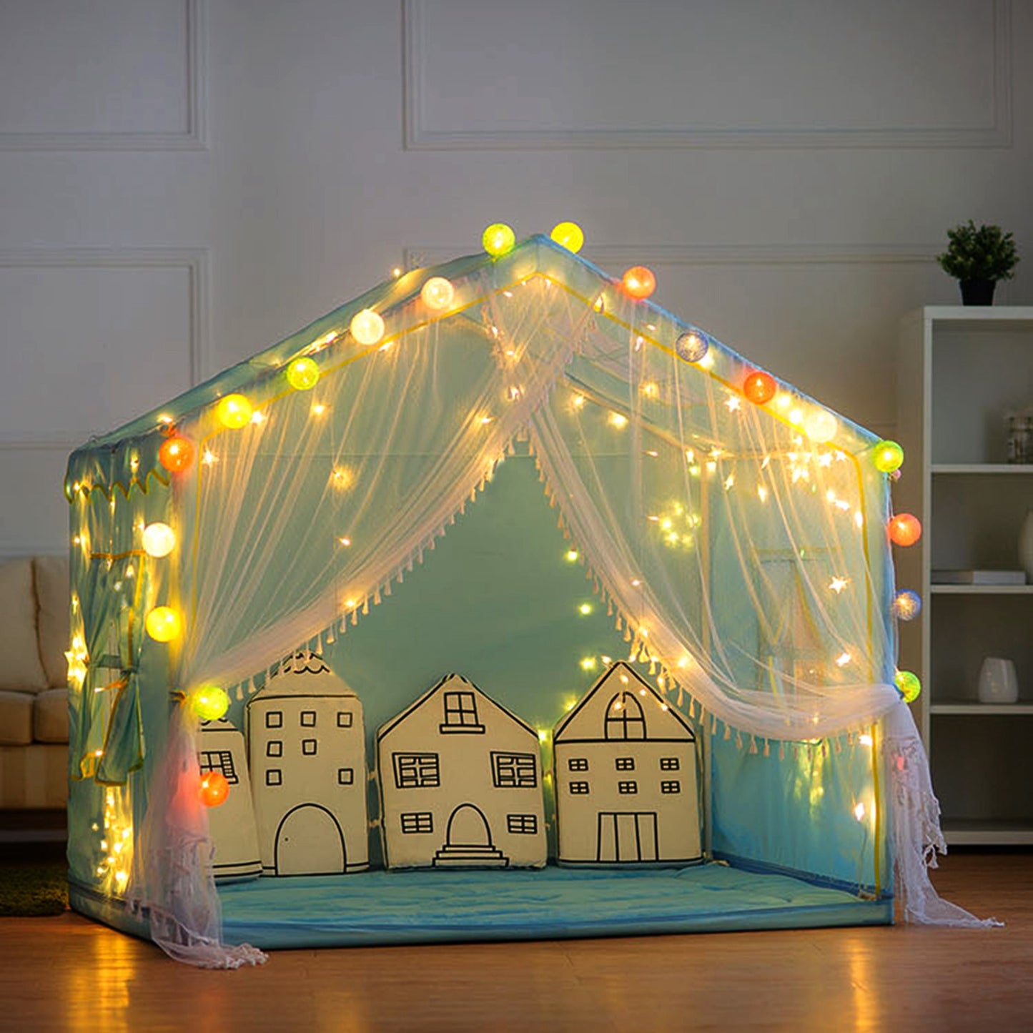 9.84' LED String Curtain Lights with Remote, Waterproof