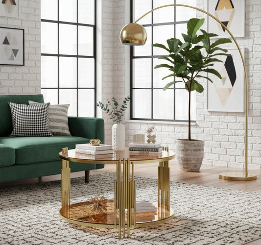 Modern Brown Glass Coffee Table