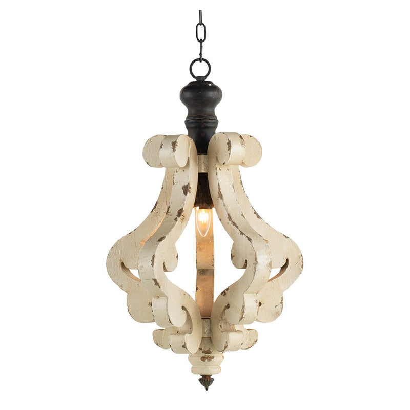Farmhouse Chandelier, Dilapidated White