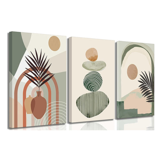 3 Pcs Boho Canvas Wall Art, 12x16