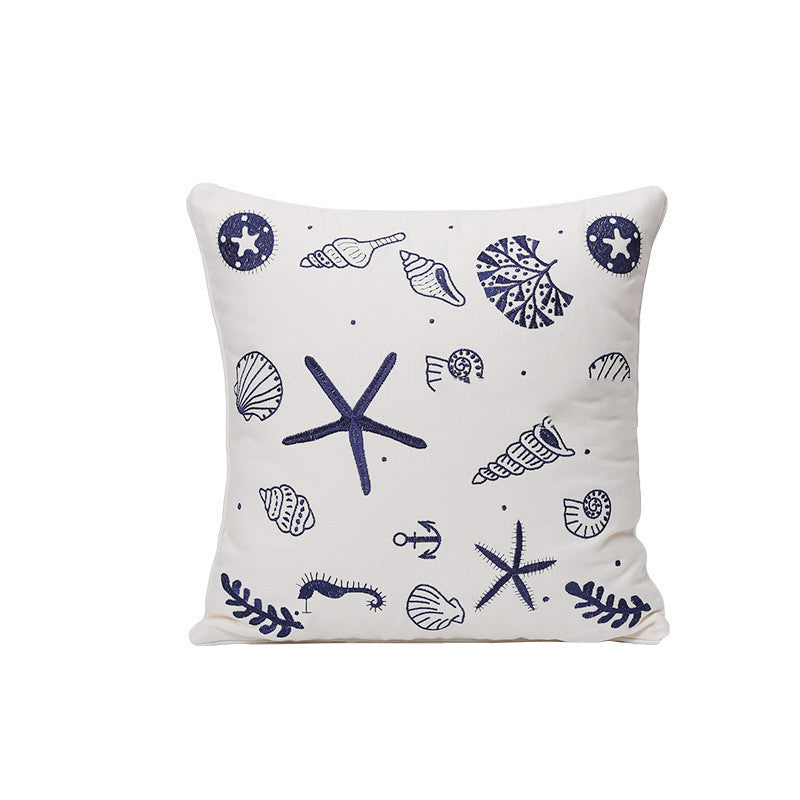 Home Embroidery Plants and Flowers Pillowcase