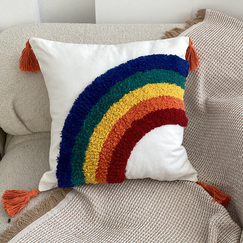 Rainbow Tufted Pillowcases