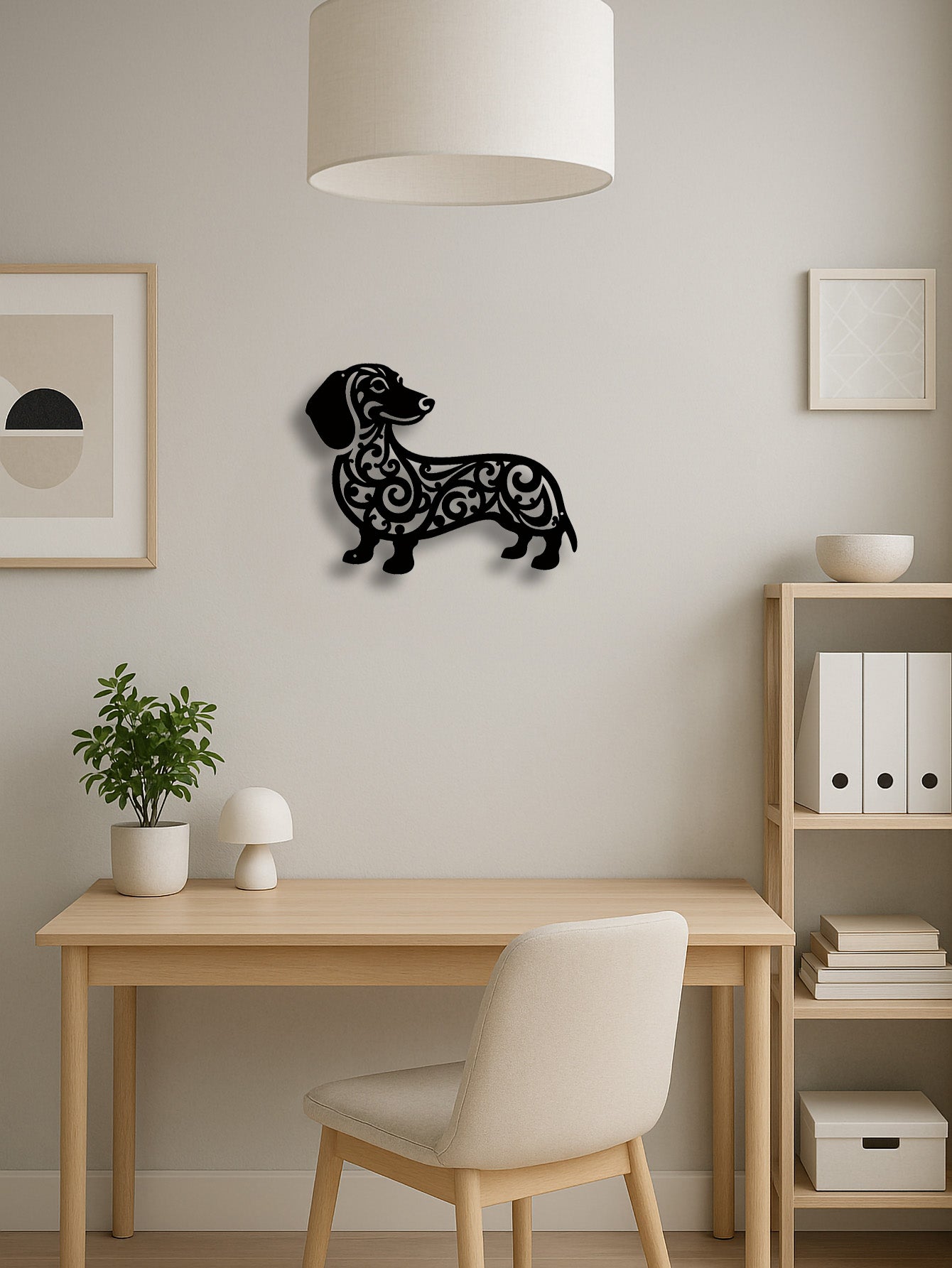Iron Dachshund Dog Metal Wall Art