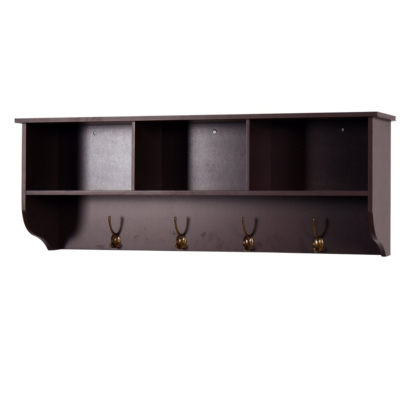 Espresso Wall Mounted Storage Rack